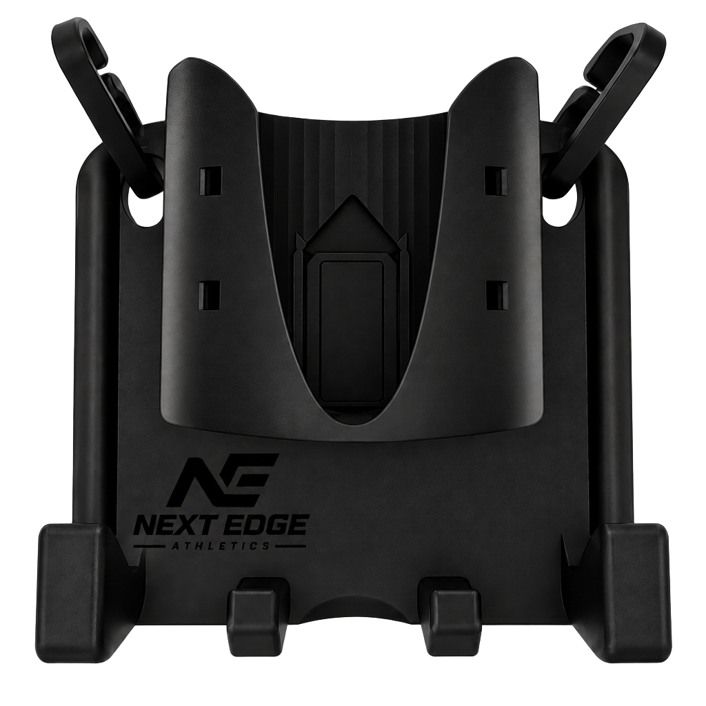 Next Edge Athletics equipment holder keeping gear organized
